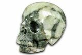 Realistic, Polished Tree Agate Skull #382118-1